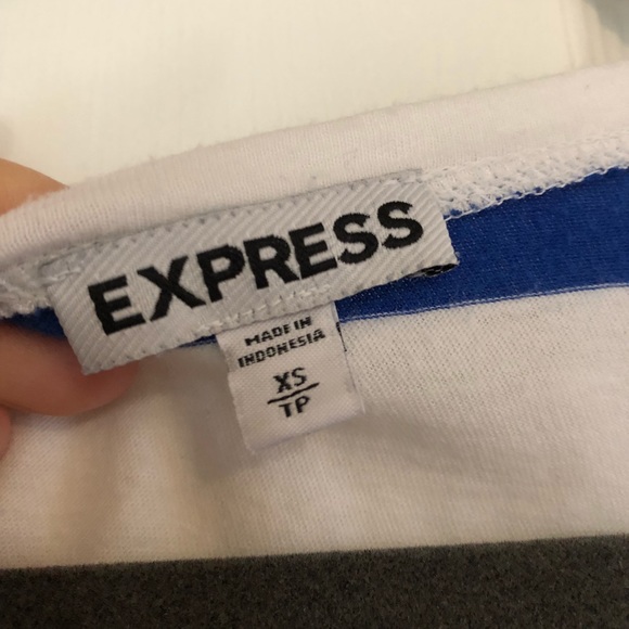 Blue and white Express tank top - Picture 2 of 2